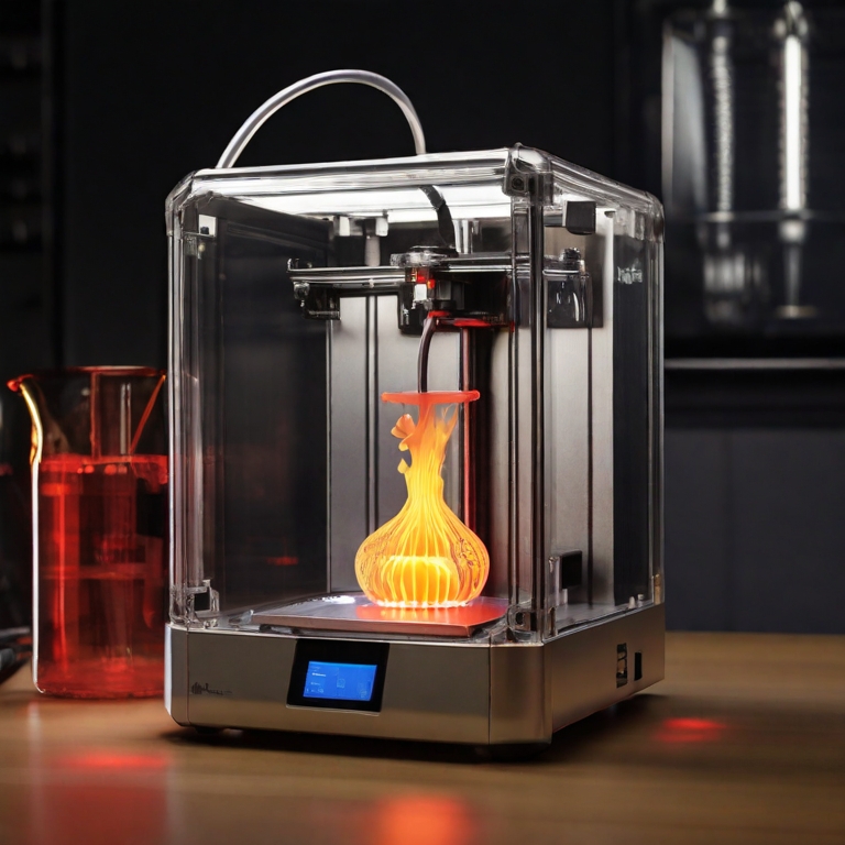 A 3D printer enclosure with intricate temperature management systems. In the foreground, a precision thermometer and control panel monitor the print environment. The middle ground showcases a series of heating elements and cooling fans strategically placed to maintain optimal temperature throughout the printing process. In the background, a futuristic 3D printer frame with sleek lines and a transparent housing, allowing the internal mechanisms to be observed. Soft, indirect lighting creates a serene, technical atmosphere, highlighting the importance of precise temperature control for successful 3D printing.